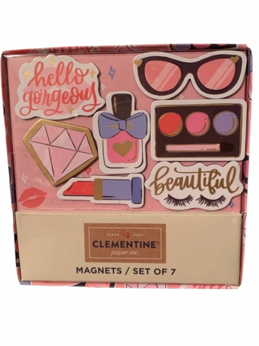 New in box Set of 7 fashionista magnets makeup